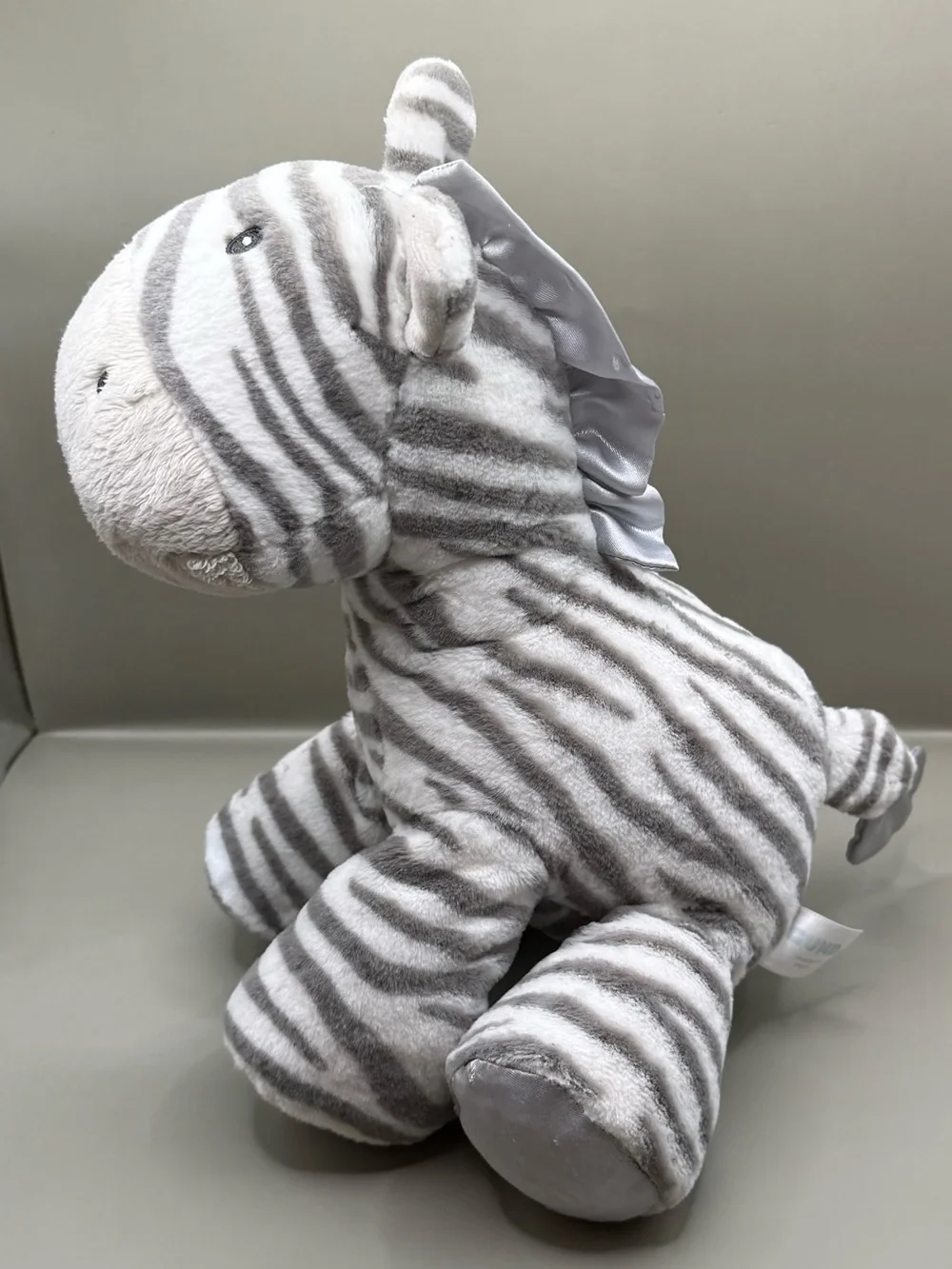 Baby GUND Zebra Zebra Plush Stuffed Animal Lovey Satin Trim